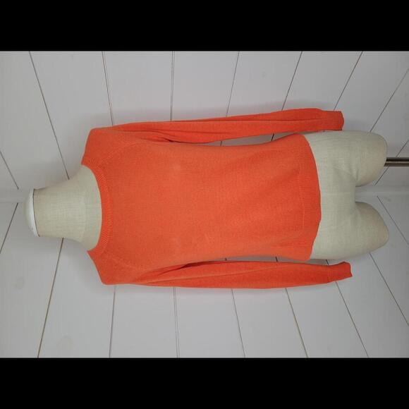 J Crew XXS orange lightweight crewneck sweater. OSU! - Picture 1 of 5